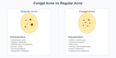 fungal vs regular acne