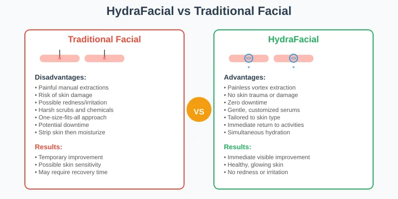 hydrafacial vs traditional