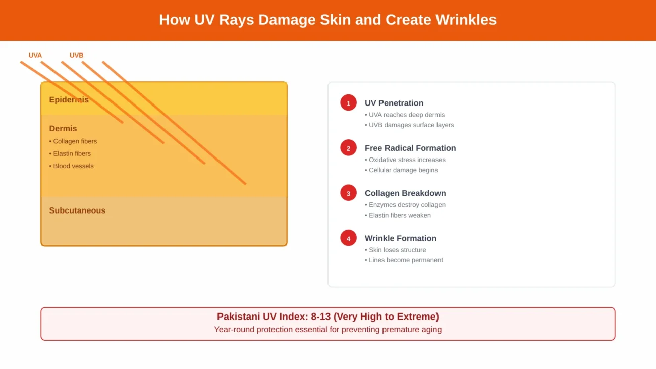 UV Rays damage process