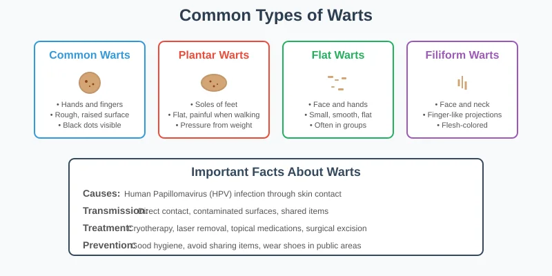 types of warts