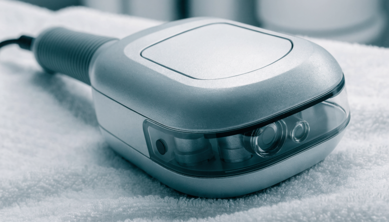 Diode laser hair removal device in a clinical setting